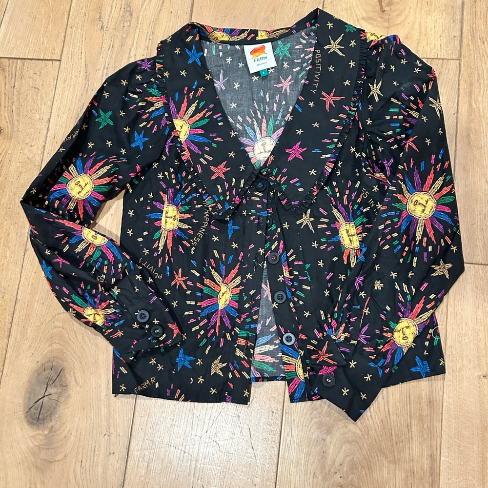 FARM Rio Black Multicolor Blouse